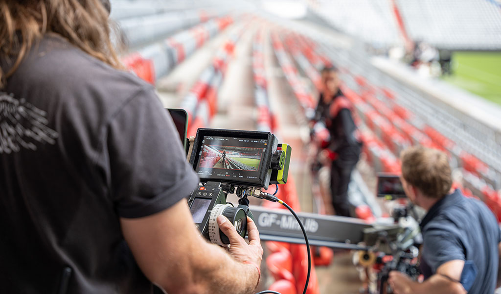 Photos from the e team in the Allianz Arena